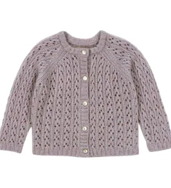 Cardigan - Uld - Strik - Isa - Lavender Mist|Konges Sløjd Clearance