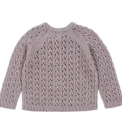 Cardigan - Uld - Strik - Isa - Lavender Mist|Konges Sløjd Clearance