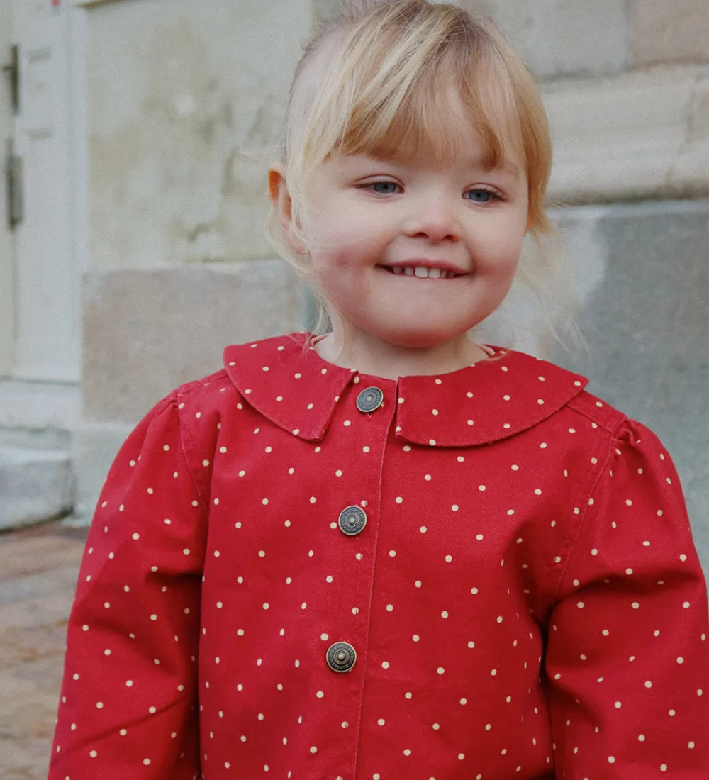 Denimjakke - Nola - Strawberry Dot|Konges Sløjd Clearance