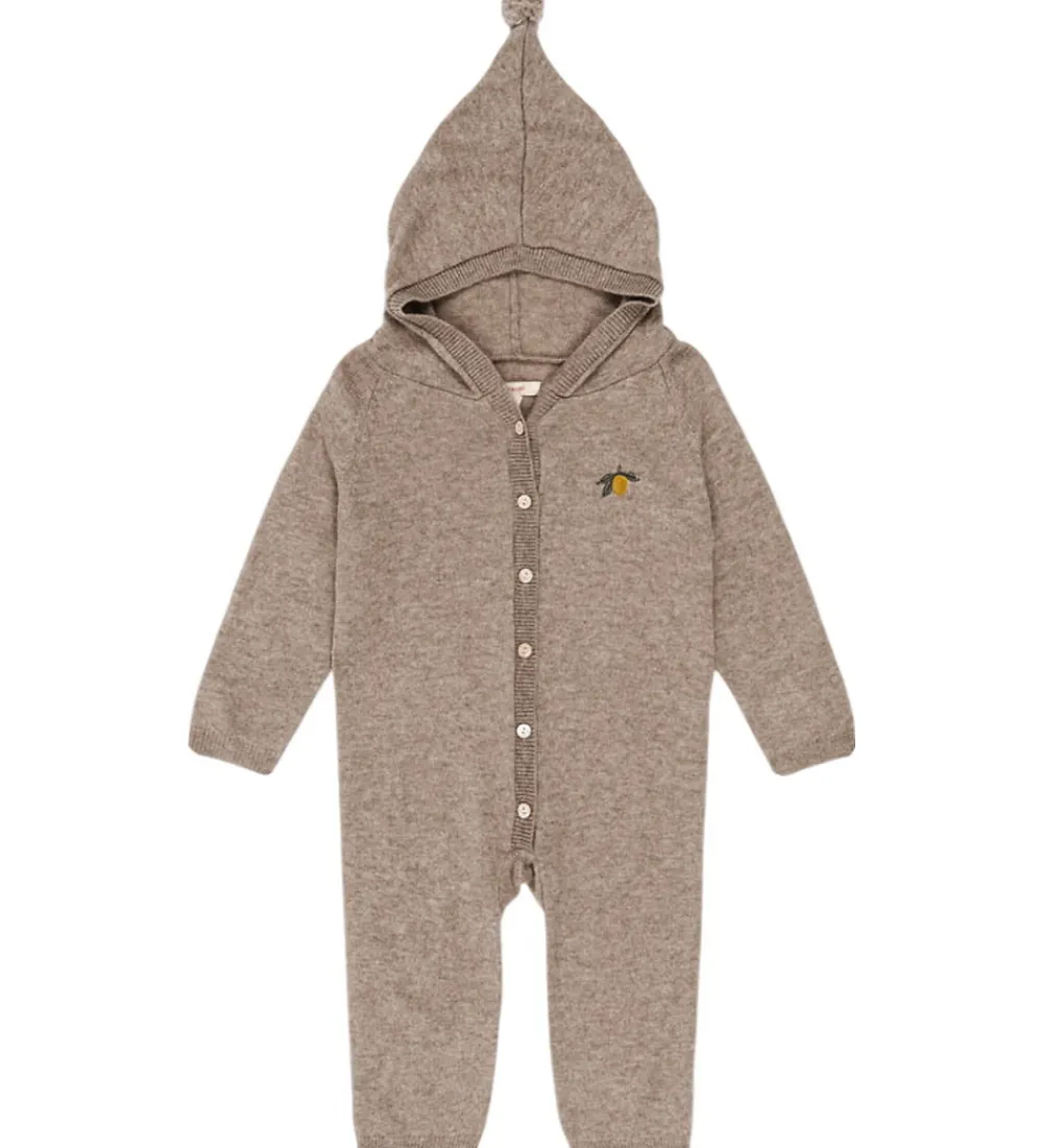 Heldragt - Uld - Strik - Mattou - Lysebrun|Konges Sløjd Clearance