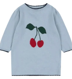 Kjole - Bomuld/Uld - Strik - Alexa - Blue Fog|Konges Sløjd Outlet