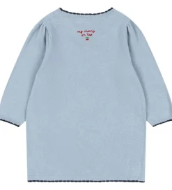 Kjole - Bomuld/Uld - Strik - Alexa - Blue Fog|Konges Sløjd Outlet