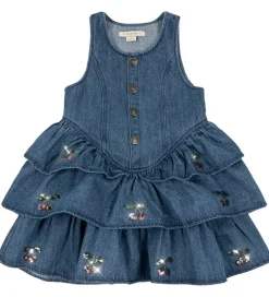 Kjole - Denim - Elba - Denim Blue m. Kirsebær|Konges Sløjd