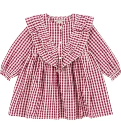 Kjole - Kim - Sangria/Butter Check|Konges Sløjd Best