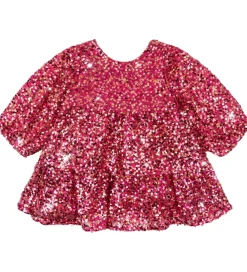 Kjole - Lila Sequin Bow - Sparkling Sangria|Konges Sløjd