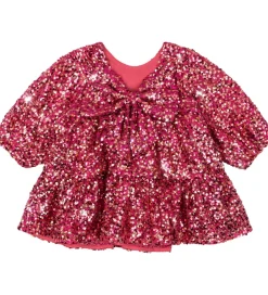 Kjole - Lila Sequin Bow - Sparkling Sangria|Konges Sløjd