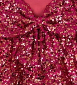 Kjole - Lila Sequin Bow - Sparkling Sangria|Konges Sløjd