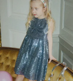 Kjole - Rosie - Bel Air Blue m. Pailletter|Konges Sløjd Online