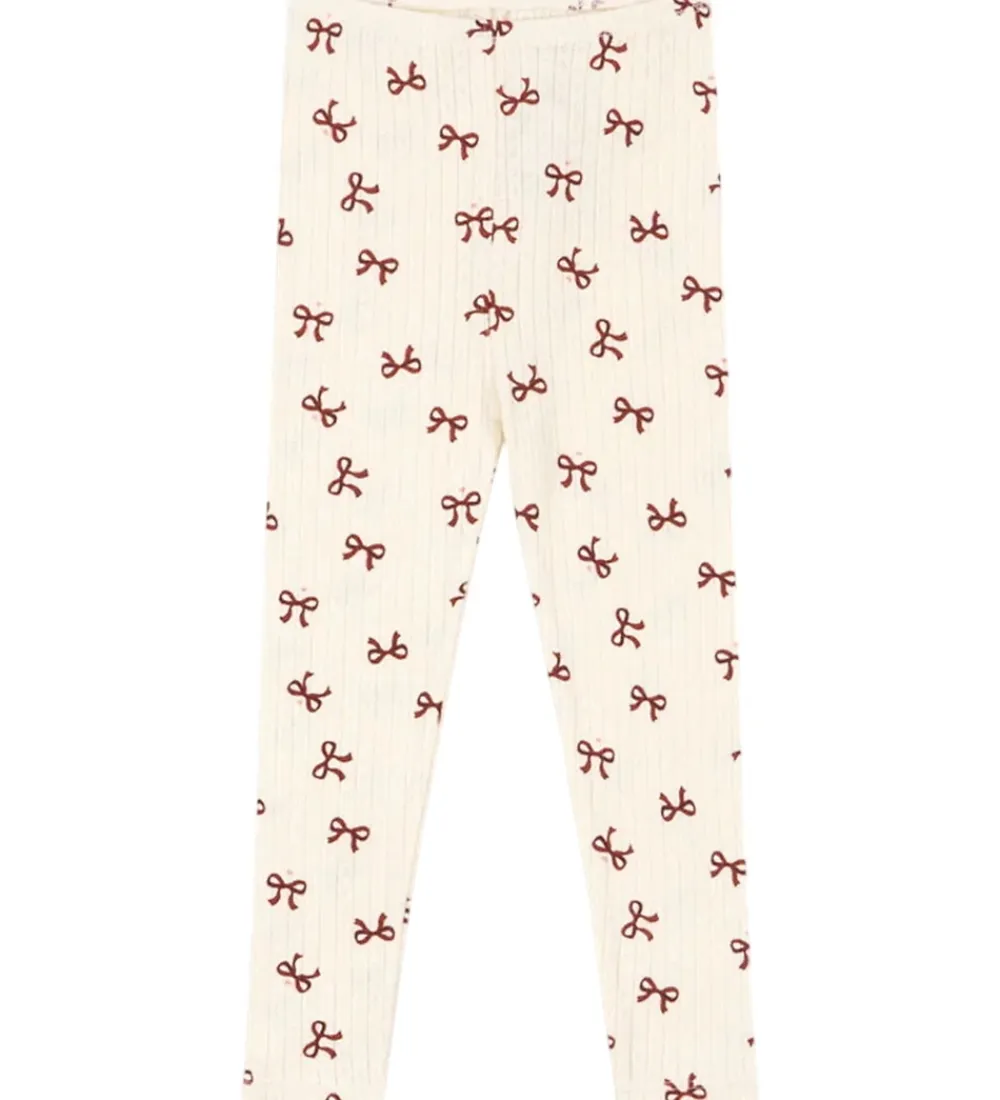 Leggings - Minnie - Bow Rouge m. Hulmønster|Konges Sløjd Hot