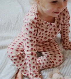 Leggings - Rib - Nia - Ruby Rose m. Hulmønster|Konges Sløjd New