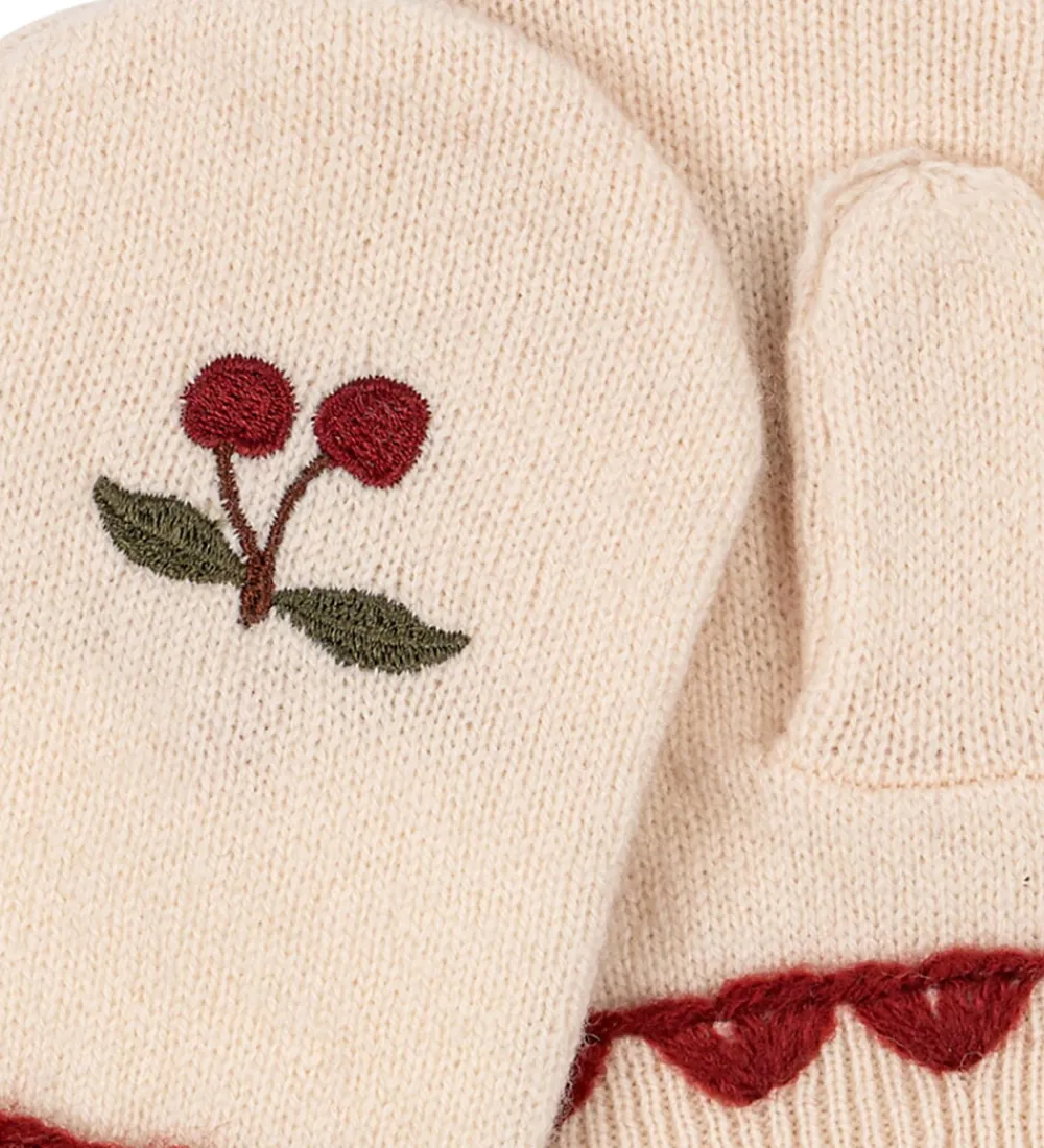 Luffer - Uld - Belou - Off White m. Kirsebær|Konges Sløjd