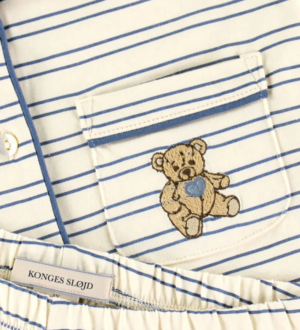 Nattøj - Pio - Indigo Butter Stripe|Konges Sløjd Online