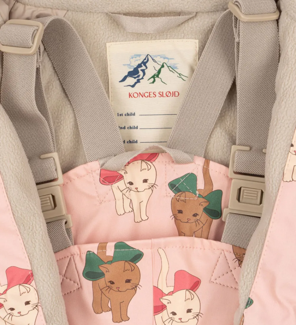 Regntøj m. Seler/Fleece - PU - Palme - Bow Kitty Pi|Konges Sløjd Discount