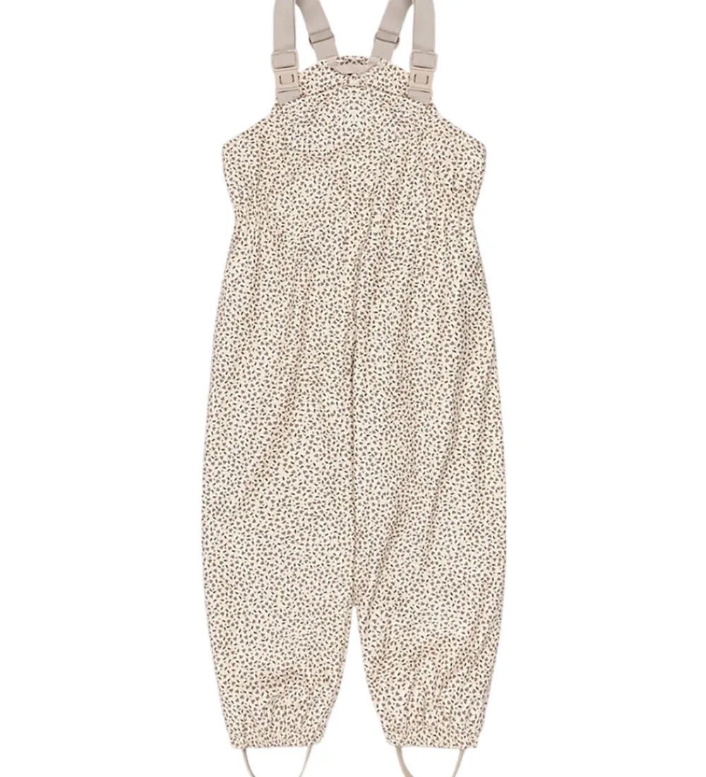 Regntøj m. Seler/Fleece - PU - Rainy Palme - Milk T|Konges Sløjd Outlet