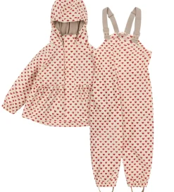 Regntøj m. Seler/Fleece - PU - Rainy Palme - Coeur|Konges Sløjd Discount