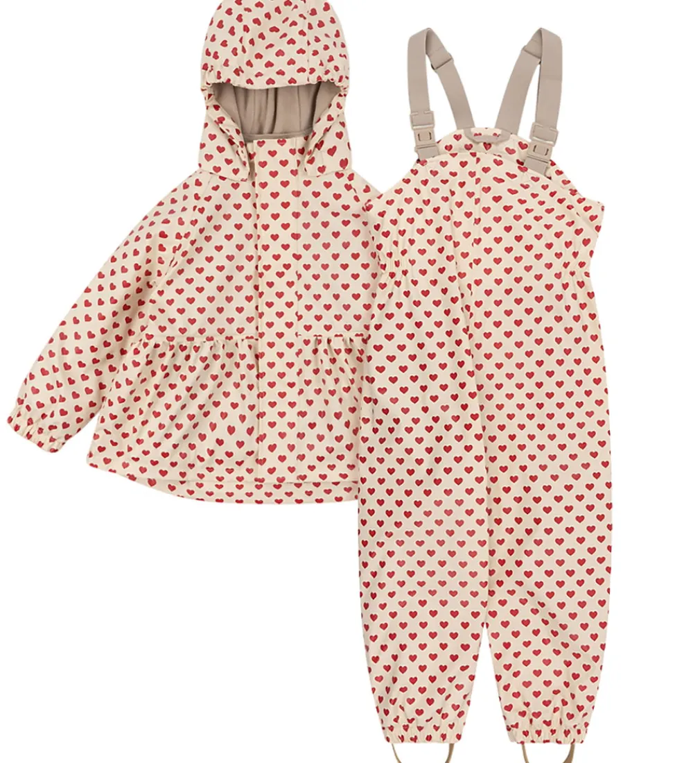 Regntøj m. Seler/Fleece - PU - Rainy Palme - Coeur|Konges Sløjd Discount