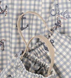 Regntøj m. Seler/Fleece - PU - Palme - Sailor Check|Konges Sløjd Clearance