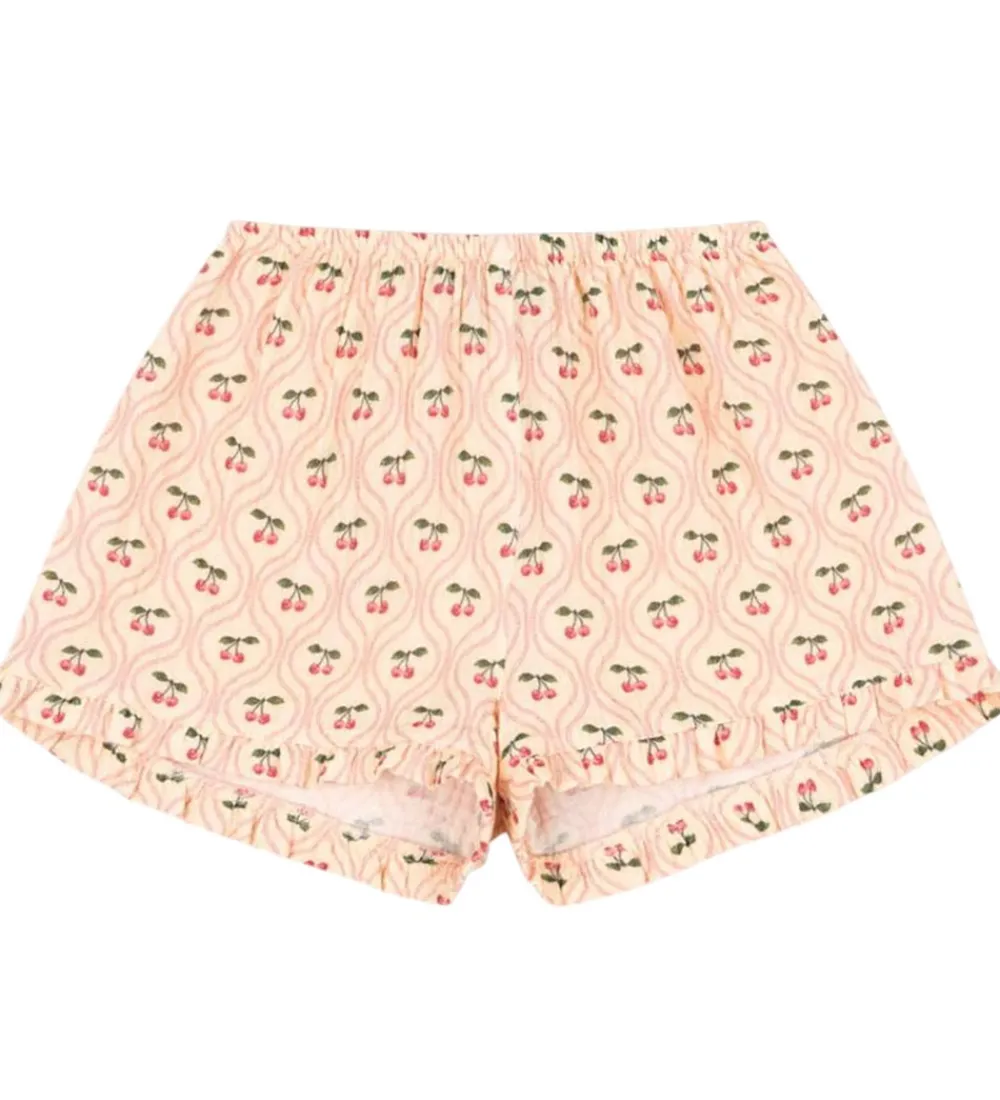 Shorts - Musselin - Coco - Cherry Pink Motif|Konges Sløjd Outlet