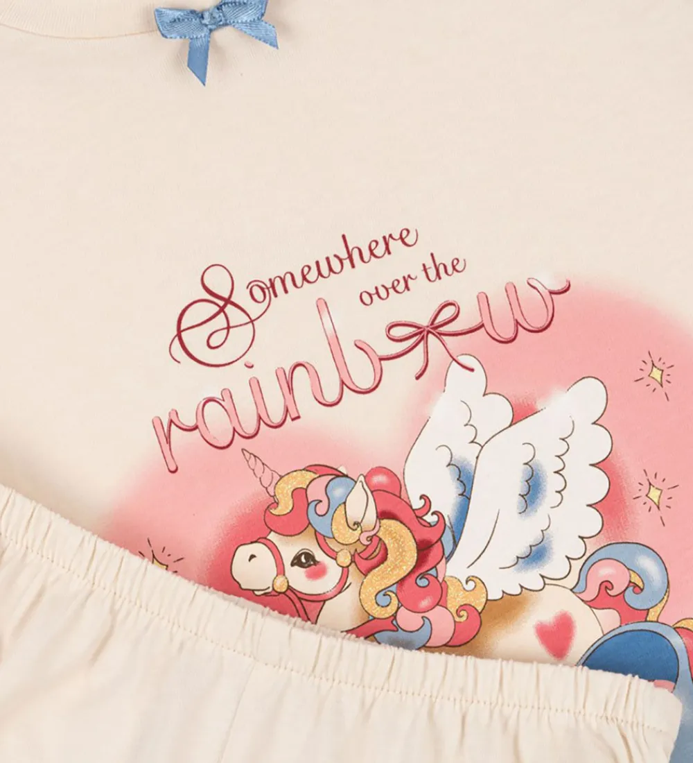 Shortssæt - T-shirt/Shorts - Famo Frill - Ecru|Konges Sløjd New