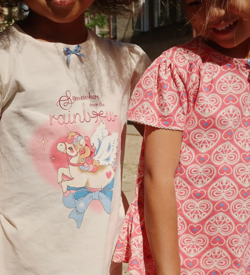 Shortssæt - T-shirt/Shorts - Famo Frill - Ecru|Konges Sløjd New