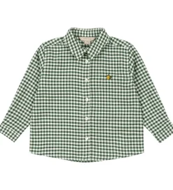 Skjorte - Foret - Green Check|Konges Sløjd Discount