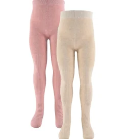 Strømpebukser - 2-pak - Rib - Rose Mix|Konges Sløjd Online