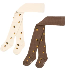 Strømpebukser - 2-pak - Lemon|Konges Sløjd Hot