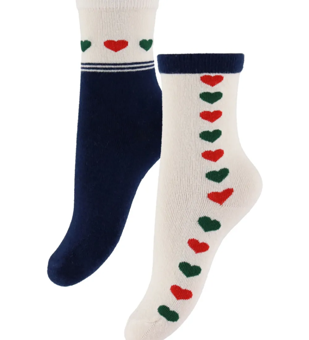 Strømper - 2-pak - Heart Mix|Konges Sløjd Best