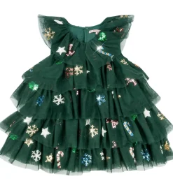 Tylkjole - Yvonne Christmas - Hunter Green m. Paill|Konges Sløjd Outlet