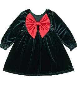 Velourkjole - Gia Bow - Pine Grove|Konges Sløjd Discount