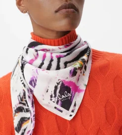 Tørklæde - Triangle Aina - Zebra Dragonfruit|Lala Berlin Discount