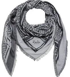 Tørklæde - Triangle Tilda - Swoosh Black/White|Lala Berlin Hot