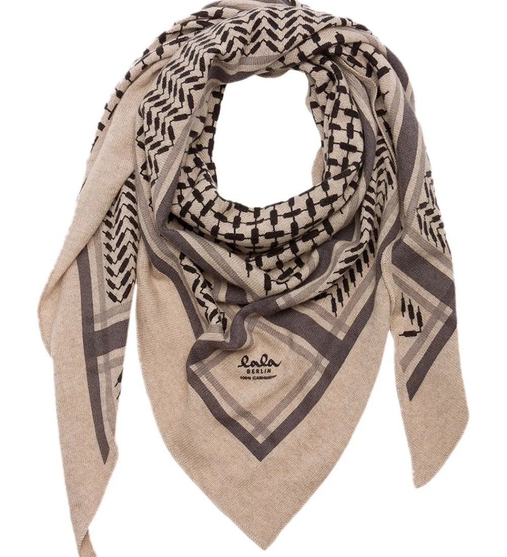 Tørklæde - 162x85 - Triangle Trinity Classic M - Dun|Lala Berlin Online