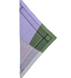 Tørklæde - 162x85 - Triangle Trinity Patchwork - Lav|Lala Berlin Sale