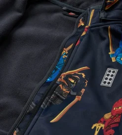 LEGO® Ninjago Softshelljakke - LWSaku 602 - Koksgrå m. Ninjaer|LEGO® Wear Hot