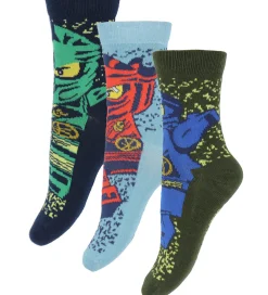 LEGO® Ninjago Strømper - 3-pak - LwaGan - Blå|LEGO® Wear Online