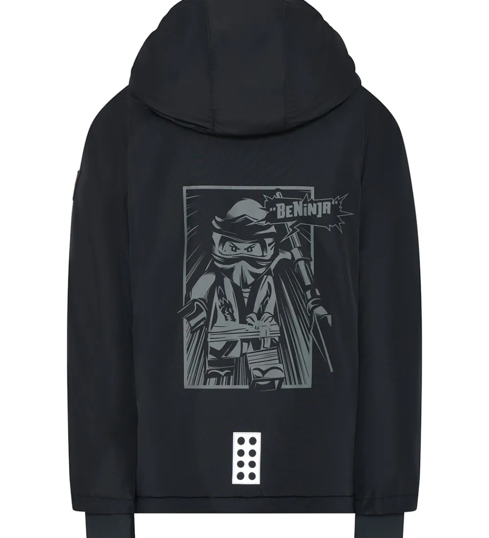LEGO® Ninjago Vinterjakke - LWJesse 607 - Sort m. Print|LEGO® Wear