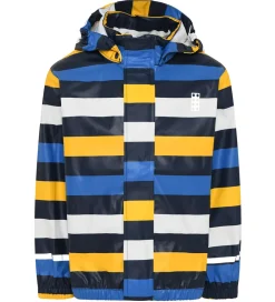 Regnjakke - PU - LWJonathan 102 - Blå m. Striber|LEGO® Wear