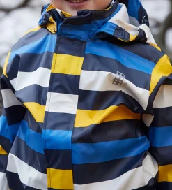 Regnjakke - PU - LWJonathan 102 - Blå m. Striber|LEGO® Wear