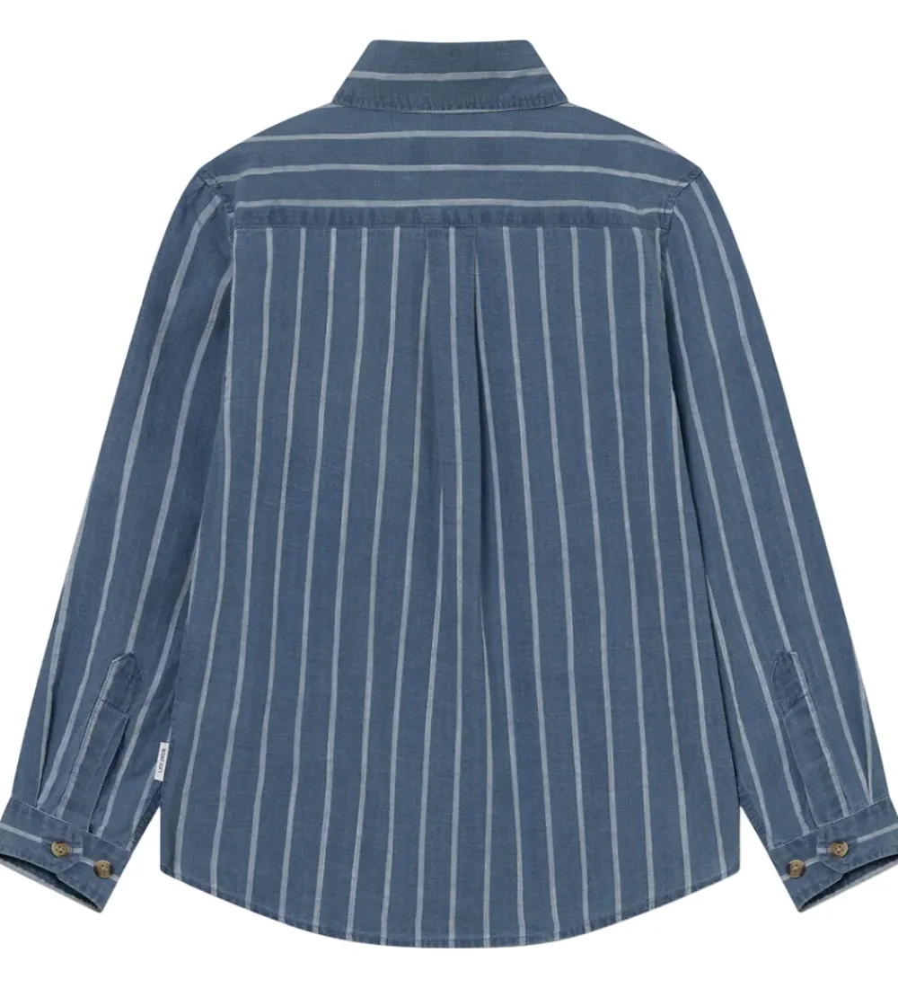 Skjorte - Kash Indigo Stripe - Denim Blue|Les Deux Best