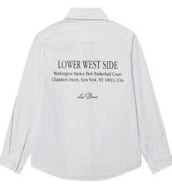 Skjorte - Kent Print Stripe - Xenon Blue|Les Deux Best