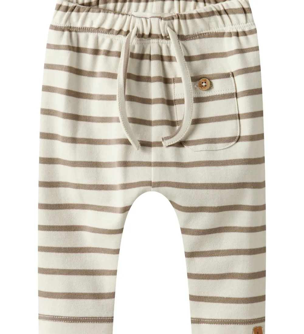 Lil' Atelier Bukser - NbmLimia - Turtledove/ Sepia Tint|Lil Atelier Clearance