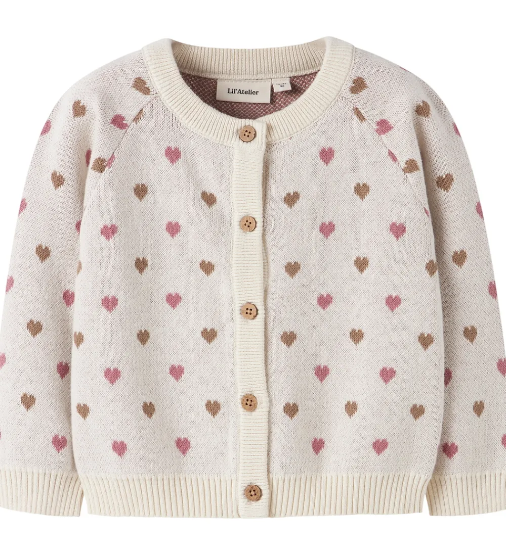 Cardigan - Strik - NmfSaran - Turtledove/Sepia Tint|Lil Atelier Best