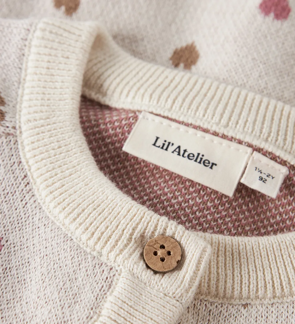 Cardigan - Strik - NmfSaran - Turtledove/Sepia Tint|Lil Atelier Best
