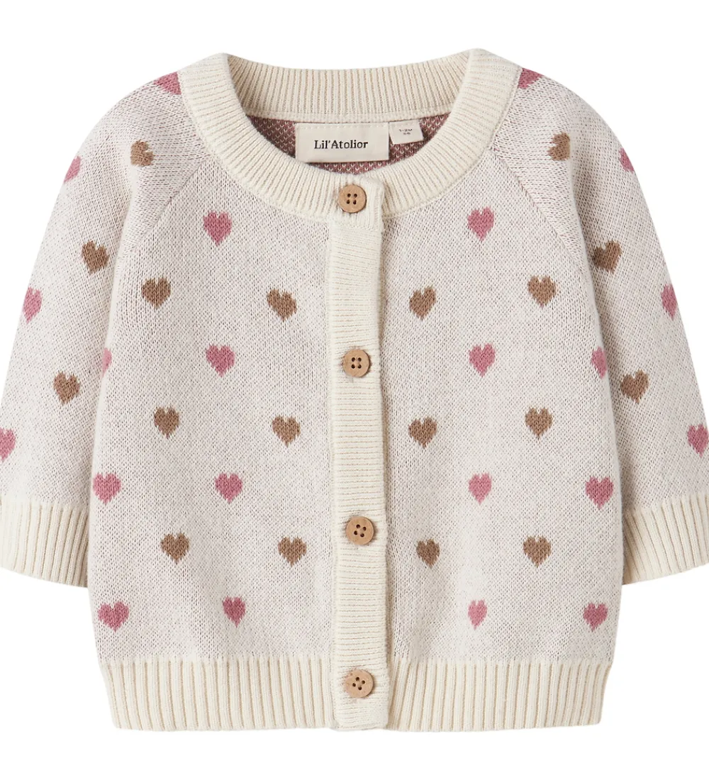 Cardigan - Strik - NbfSaran - Turtledove/Sepia Tint|Lil Atelier Hot