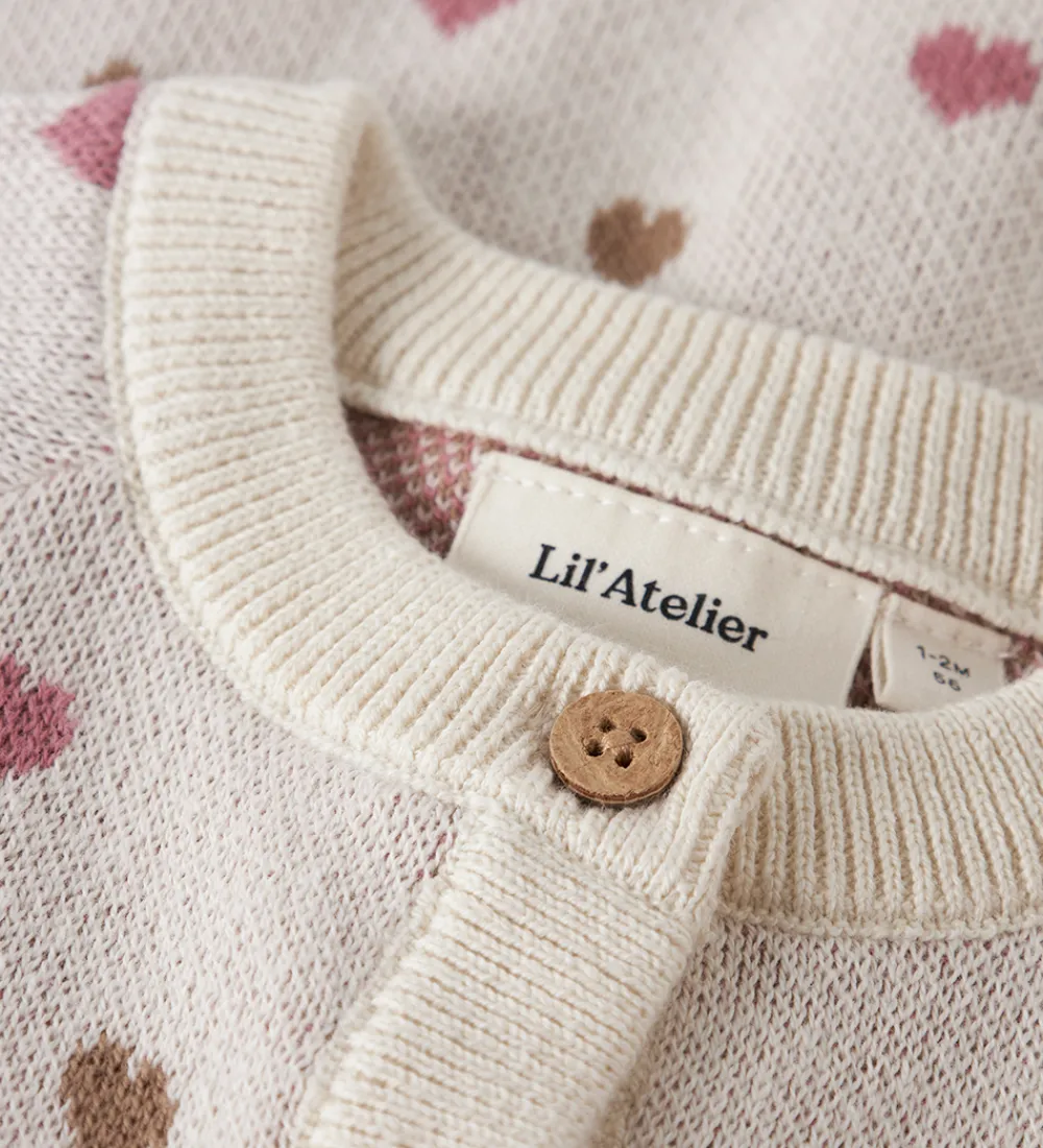 Cardigan - Strik - NbfSaran - Turtledove/Sepia Tint|Lil Atelier Hot