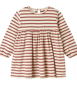 Lil' Atelier Kjole - NmfLima - Turtledove/Red Dahlia|Lil Atelier Online