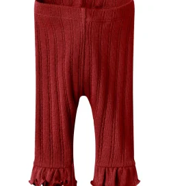 Lil' Atelier Leggings - Rib - NbfFrita - Red Dahlia|Lil Atelier