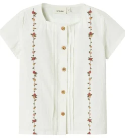 Lil' Atelier Skjorte - NmfJolene - Coconut Milk m. Blomster|Lil Atelier Best