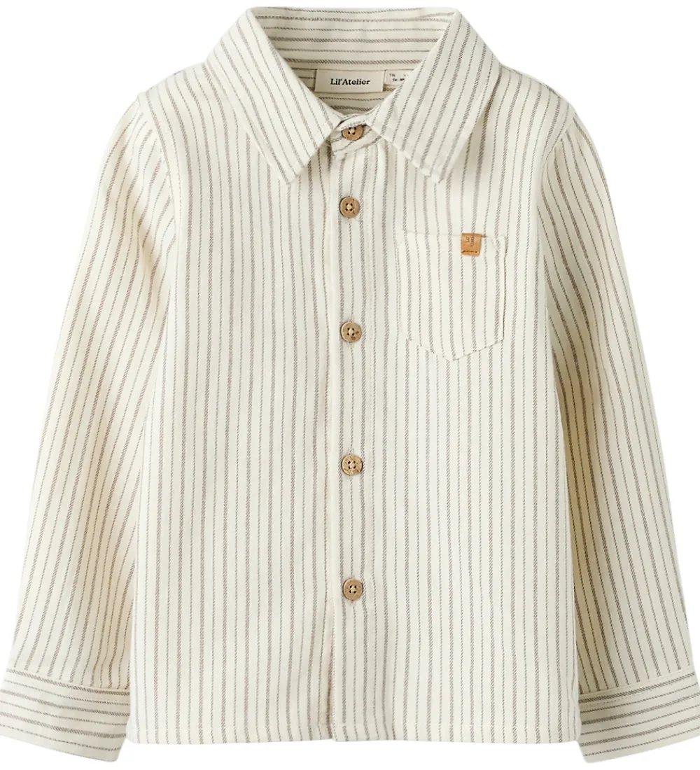 Skjorte - NmmFelixo - Turtledove/Sepia Tint|Lil Atelier Hot